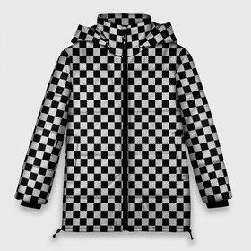 Женская зимняя куртка 3D с принтом Checkerboard Color в Новосибирске, верх — 100% полиэстер; подкладка — 100% полиэстер; утеплитель — 100% полиэстер | длина ниже бедра, силуэт Оверсайз. Есть воротник-стойка, отстегивающийся капюшон и ветрозащитная планка. 

Боковые карманы с листочкой на кнопках и внутренний карман на молнии | checkerboard | gradient | бойчик | в клетку | в клеточку | градиент | клетка | музыка | орнамент | френдзона | шахматная доска | шашки