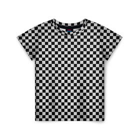 Детская футболка 3D с принтом Checkerboard Color в Новосибирске, 100% гипоаллергенный полиэфир | прямой крой, круглый вырез горловины, длина до линии бедер, чуть спущенное плечо, ткань немного тянется | Тематика изображения на принте: checkerboard | gradient | бойчик | в клетку | в клеточку | градиент | клетка | музыка | орнамент | френдзона | шахматная доска | шашки