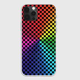 Чехол для iPhone 12 Pro Max с принтом Checkerboard Color в Новосибирске, Силикон |  | checkerboard | gradient | бойчик | в клетку | в клеточку | градиент | клетка | музыка | орнамент | френдзона | шахматная доска | шашки