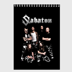 Скетчбук с принтом Sabaton в Новосибирске, 100% бумага
 | 48 листов, плотность листов — 100 г/м2, плотность картонной обложки — 250 г/м2. Листы скреплены сверху удобной пружинной спиралью | heavy metal | heroes | sabaton | the great war | the last stand | группы | метал | музыка | сабатон | хэви метал