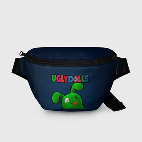 Поясная сумка 3D с принтом Uglydolls в Новосибирске, 100% полиэстер | плотная ткань, ремень с регулируемой длиной, внутри несколько карманов для мелочей, основное отделение и карман с обратной стороны сумки застегиваются на молнию | dolls | ugly | куклы | куклы с характером | мультфильм | плюшевые куклы | плюшевый