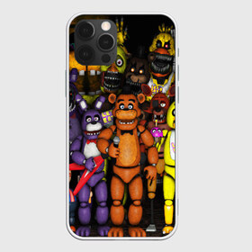 Чехол для iPhone 12 Pro Max с принтом FIVE NIGHTS AT FREDDY S в Новосибирске, Силикон |  | Тематика изображения на принте: 5 ночей с фредди | animation | bonnie | chica | five nights at freddys | fnaf | foxy | freddy | funny | horror | scary | бонни | майк | пять | ужас | фнаф | фокси | фредди | чика | шмидт