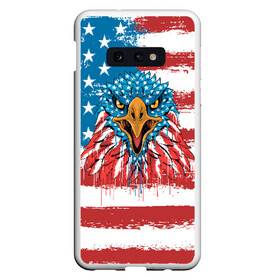 Чехол для Samsung S10E с принтом American Eagle в Новосибирске, Силикон | Область печати: задняя сторона чехла, без боковых панелей | Тематика изображения на принте: america | amerika | bird | eagle | flag | usa | америка | американский | орел | птица | соединенные | сша | флаг | штаты