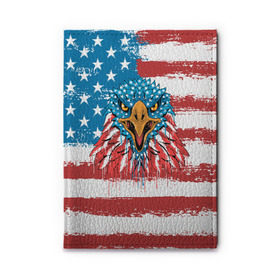 Обложка для автодокументов с принтом American Eagle в Новосибирске, натуральная кожа |  размер 19,9*13 см; внутри 4 больших “конверта” для документов и один маленький отдел — туда идеально встанут права | america | amerika | bird | eagle | flag | usa | америка | американский | орел | птица | соединенные | сша | флаг | штаты