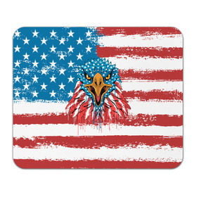 Коврик для мышки прямоугольный с принтом American Eagle в Новосибирске, натуральный каучук | размер 230 х 185 мм; запечатка лицевой стороны | america | amerika | bird | eagle | flag | usa | америка | американский | орел | птица | соединенные | сша | флаг | штаты