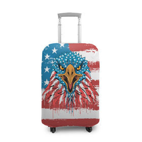 Чехол для чемодана 3D с принтом American Eagle в Новосибирске, 86% полиэфир, 14% спандекс | двустороннее нанесение принта, прорези для ручек и колес | america | amerika | bird | eagle | flag | usa | америка | американский | орел | птица | соединенные | сша | флаг | штаты