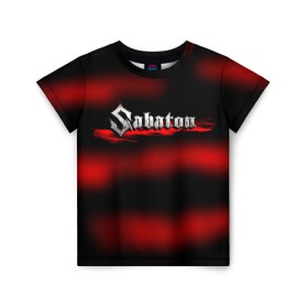 Детская футболка 3D с принтом Sabaton в Новосибирске, 100% гипоаллергенный полиэфир | прямой крой, круглый вырез горловины, длина до линии бедер, чуть спущенное плечо, ткань немного тянется | Тематика изображения на принте: battle metal | primo victoria | sabaton | the art of war | the great war | группа | йоаким броден | латный ботинок | метал | пауэр | рыцарские доспехи | сабатон | собатон | хэви