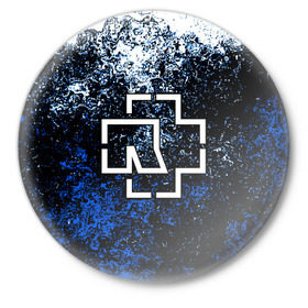 Значок с принтом RAMMSTEIN в Новосибирске,  металл | круглая форма, металлическая застежка в виде булавки | lindemann | rammstein | рамштайн | тилль линдеманн