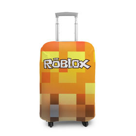 Чехол для чемодана 3D с принтом ROBLOX в Новосибирске, 86% полиэфир, 14% спандекс | двустороннее нанесение принта, прорези для ручек и колес | Тематика изображения на принте: game | gamer | logo | minecraft | roblox | simulator | игра | конструктор | лого | симулятор | строительство | фигура