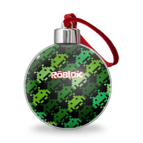 Ёлочный шар с принтом ROBLOX в Новосибирске, Пластик | Диаметр: 77 мм | game | gamer | logo | minecraft | roblox | simulator | игра | конструктор | лого | симулятор | строительство | фигура