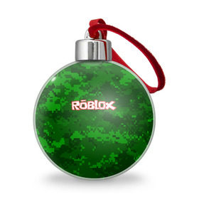 Ёлочный шар с принтом ROBLOX в Новосибирске, Пластик | Диаметр: 77 мм | Тематика изображения на принте: game | gamer | logo | minecraft | roblox | simulator | игра | конструктор | лого | симулятор | строительство | фигура