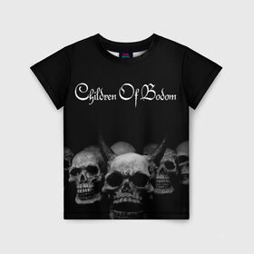Детская футболка 3D с принтом Children of Bodom в Новосибирске, 100% гипоаллергенный полиэфир | прямой крой, круглый вырез горловины, длина до линии бедер, чуть спущенное плечо, ткань немного тянется | bodom | children | death | melodic | metal | алекси лайхо | дети бодома | мелодик дэт метал | метал