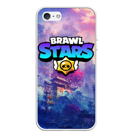 Чехол для iPhone 5/5S матовый с принтом Brawl Stars в Новосибирске, Силикон | Область печати: задняя сторона чехла, без боковых панелей | brawl | bs | fails | leon | stars | supercell | tick | бой | босс | бравл | броубол | бс | герои | драка | звезд | осада | сейф | старс | цель