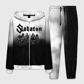 Мужской костюм 3D с принтом Sabaton в Новосибирске, 100% полиэстер | Манжеты и пояс оформлены тканевой резинкой, двухслойный капюшон со шнурком для регулировки, карманы спереди | battle metal | primo victoria | sabaton | the art of war | the great war | группа | йоаким броден | латный ботинок | метал | пауэр | рыцарские доспехи | сабатон | собатон | хэви