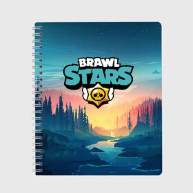 Тетрадь с принтом Brawl Stars в Новосибирске, 100% бумага | 48 листов, плотность листов — 60 г/м2, плотность картонной обложки — 250 г/м2. Листы скреплены сбоку удобной пружинной спиралью. Уголки страниц и обложки скругленные. Цвет линий — светло-серый
 | brawl | bs | fails | leon | stars | supercell | tick | бой | босс | бравл | броубол | бс | герои | драка | звезд | осада | сейф | старс | цель