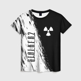 Женская футболка 3D с принтом S.T.A.L.K.E.R. 2 в Новосибирске, 100% полиэфир ( синтетическое хлопкоподобное полотно) | прямой крой, круглый вырез горловины, длина до линии бедер | bandit | chernobyl | pripyat | s.t.a.l.k.e.r. 2 | shadow of chernobyl | stalker | stalker 2 | бандиты | меченый | припять | сталкер | сталкер 2 | тени чернобыля | чернобыль | чистое небо