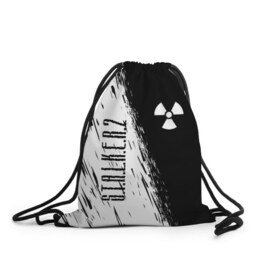 Рюкзак-мешок 3D с принтом S.T.A.L.K.E.R. 2 в Новосибирске, 100% полиэстер | плотность ткани — 200 г/м2, размер — 35 х 45 см; лямки — толстые шнурки, застежка на шнуровке, без карманов и подкладки | bandit | chernobyl | pripyat | s.t.a.l.k.e.r. 2 | shadow of chernobyl | stalker | stalker 2 | бандиты | меченый | припять | сталкер | сталкер 2 | тени чернобыля | чернобыль | чистое небо