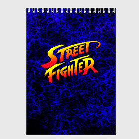 Скетчбук с принтом Street fighter в Новосибирске, 100% бумага
 | 48 листов, плотность листов — 100 г/м2, плотность картонной обложки — 250 г/м2. Листы скреплены сверху удобной пружинной спиралью | Тематика изображения на принте: capcom | fighter | fighting | street | боец | суторито фаита | уличный | файтинг