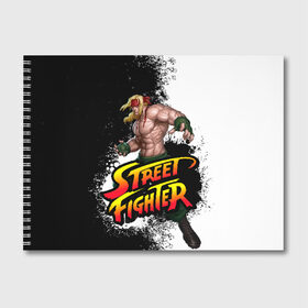 Альбом для рисования с принтом Street fighter в Новосибирске, 100% бумага
 | матовая бумага, плотность 200 мг. | Тематика изображения на принте: 