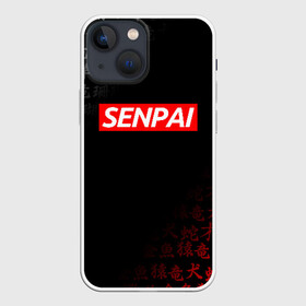 Чехол для iPhone 13 mini с принтом SENPAI в Новосибирске,  |  | Тематика изображения на принте: ahegao | kawai | kowai | oppai | otaku | senpai | sugoi | waifu | yandere | ахегао | ковай | отаку | сенпай | яндере