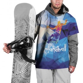 Накидка на куртку 3D с принтом Handball в Новосибирске, 100% полиэстер |  | attack | ball | game | handball | jump | player | sport | sportsman | атака | игра | мяч | прыжок | спорт | спортмен