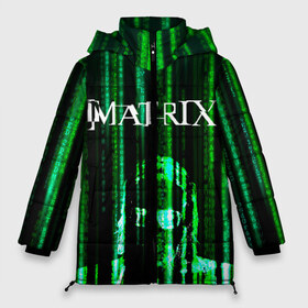 Женская зимняя куртка 3D с принтом Matrix в Новосибирске, верх — 100% полиэстер; подкладка — 100% полиэстер; утеплитель — 100% полиэстер | длина ниже бедра, силуэт Оверсайз. Есть воротник-стойка, отстегивающийся капюшон и ветрозащитная планка. 

Боковые карманы с листочкой на кнопках и внутренний карман на молнии | keanu | matrix | reeves | the matrix | киану | матрица | морфиус | ривз