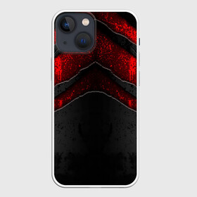 Чехол для iPhone 13 mini с принтом Black  Red Metal в Новосибирске,  |  | metal | texture | абстракция | камень | лава | метал | текстура | черная