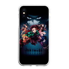 Чехол для iPhone XS Max матовый с принтом Kimetsu no Yaiba в Новосибирске, Силикон | Область печати: задняя сторона чехла, без боковых панелей | blade of demon | demon slayer | kimetsu no yaiba | клинок | рассекающий демонов