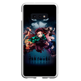 Чехол для Samsung S10E с принтом Kimetsu no Yaiba в Новосибирске, Силикон | Область печати: задняя сторона чехла, без боковых панелей | blade of demon | demon slayer | kimetsu no yaiba | клинок | рассекающий демонов