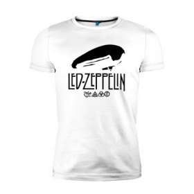 Мужская футболка премиум с принтом Led Zeppelin в Новосибирске, 92% хлопок, 8% лайкра | приталенный силуэт, круглый вырез ворота, длина до линии бедра, короткий рукав | 
