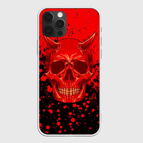 Чехол для iPhone 12 Pro Max с принтом Devil Skull в Новосибирске, Силикон |  | blood | devil | halloween | horror | paint | skull | дьявол | краска | кровь | страшный | хеллоуин | хэлуин | череп