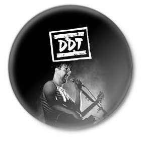 Значок с принтом ДДТ в Новосибирске,  металл | круглая форма, металлическая застежка в виде булавки | ddt | rock | ддт | рок | русский рок | юрий шевчук