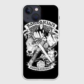 Чехол для iPhone 13 mini с принтом Barbarian в Новосибирске,  |  | dd | dungeon  dragons | dungeon and dragons | данжен энд дрэгонс | днд | игра | настольная игра | подземелья и драконы