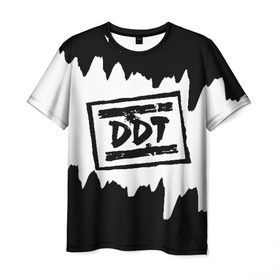 Мужская футболка 3D с принтом ДДТ в Новосибирске, 100% полиэфир | прямой крой, круглый вырез горловины, длина до линии бедер | Тематика изображения на принте: ddt | rock | ддт | рок | русский рок | юрий шевчук