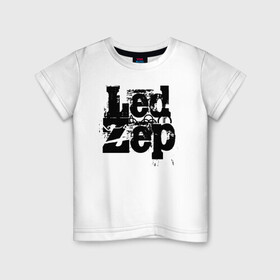 Детская футболка хлопок с принтом LedZep в Новосибирске, 100% хлопок | круглый вырез горловины, полуприлегающий силуэт, длина до линии бедер | led | led zep | led zeppelin | ledzep | lz | zoso | группа | джимми пейдж | джон генри бонэм | джон пол джонс | зосо | лед зепелен | лед зеппелин | ледзепелен | ледзеппелин | роберт плант | рок