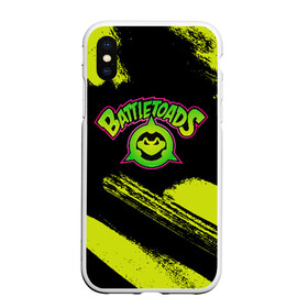 Чехол для iPhone XS Max матовый с принтом BATTLETOADS 2019 в Новосибирске, Силикон | Область печати: задняя сторона чехла, без боковых панелей | Тематика изображения на принте: battle | battletoads | double | dragon | game | games | logo | nintendo | rare | retro | symbol | toads | батл | батлтодс | баттл | баттлтоадс | игра | игры | лого | логотип | нинтендо | ретро | символ | тоадс | тодс