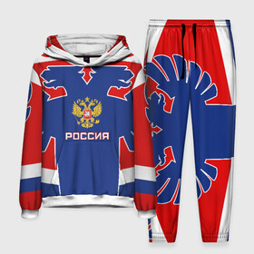 Мужской костюм 3D (с толстовкой) с принтом Русский хоккей в Новосибирске,  |  | Тематика изображения на принте: ворота | вратарь | игра | игрок | клюшка | россия | спорт | форма | хоккей | чемпион | шайба
