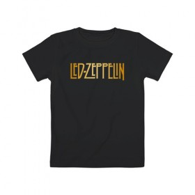 Детская футболка хлопок с принтом Led Zeppelin в Новосибирске, 100% хлопок | круглый вырез горловины, полуприлегающий силуэт, длина до линии бедер | led zeppelin | лед зеппелин