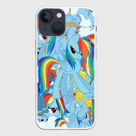 Чехол для iPhone 13 mini с принтом MY LITTLE PONY в Новосибирске,  |  | Тематика изображения на принте: my little pony | pinkie pie | scootaloo | spike | sweaty balls | искорка | крошка бель | маленькие пони | мульфтфильм | пони | скутолу | эппл блум