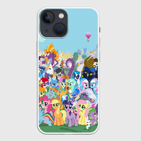 Чехол для iPhone 13 mini с принтом MY LITTLE PONY в Новосибирске,  |  | Тематика изображения на принте: my little pony | pinkie pie | scootaloo | spike | sweaty balls | искорка | крошка бель | маленькие пони | мульфтфильм | пони | скутолу | эппл блум