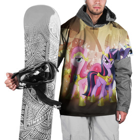 Накидка на куртку 3D с принтом PONY в Новосибирске, 100% полиэстер |  | my little pony | pinkie pie | scootaloo | spike | sweaty balls | искорка | крошка бель | маленькие пони | мульфтфильм | пони | скутолу | эппл блум