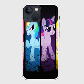 Чехол для iPhone 13 mini с принтом MY LITTLE PONY в Новосибирске,  |  | Тематика изображения на принте: my little pony | pinkie pie | scootaloo | spike | sweaty balls | искорка | крошка бель | маленькие пони | мульфтфильм | пони | скутолу | эппл блум