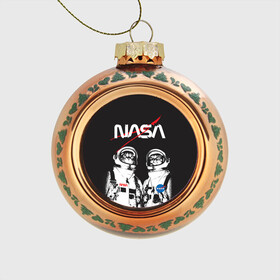 Стеклянный ёлочный шар с принтом Nasa cats austronaut  в Новосибирске, Стекло | Диаметр: 80 мм | cats austronaut | nasa | space | космос | кот космонавт | наса | насса