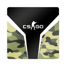 Магнит виниловый Квадрат с принтом CS:GO Camouflage в Новосибирске, полимерный материал с магнитным слоем | размер 9*9 см, закругленные углы | conter | counter | cs go | csgo | global | offensive | strike | контер | кс го | ксго | страйк