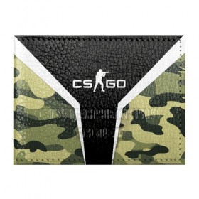 Обложка для студенческого билета с принтом CS:GO Camouflage в Новосибирске, натуральная кожа | Размер: 11*8 см; Печать на всей внешней стороне | Тематика изображения на принте: conter | counter | cs go | csgo | global | offensive | strike | контер | кс го | ксго | страйк