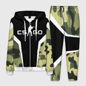 Мужской костюм 3D с принтом CSGO Camouflage в Новосибирске, 100% полиэстер | Манжеты и пояс оформлены тканевой резинкой, двухслойный капюшон со шнурком для регулировки, карманы спереди | conter | counter | cs go | csgo | global | offensive | strike | контер | кс го | ксго | страйк