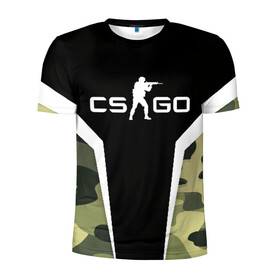 Мужская футболка 3D спортивная с принтом CS:GO Camouflage в Новосибирске, 100% полиэстер с улучшенными характеристиками | приталенный силуэт, круглая горловина, широкие плечи, сужается к линии бедра | Тематика изображения на принте: conter | counter | cs go | csgo | global | offensive | strike | контер | кс го | ксго | страйк