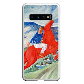 Чехол для Samsung Galaxy S10 с принтом Красный конь в Новосибирске, Силикон | Область печати: задняя сторона чехла, без боковых панелей | Тематика изображения на принте: живопись | искусство | картина | художники | шедевры