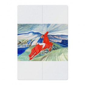 Магнитный плакат 2Х3 с принтом Красный конь в Новосибирске, Полимерный материал с магнитным слоем | 6 деталей размером 9*9 см | живопись | искусство | картина | художники | шедевры