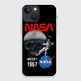 Чехол для iPhone 13 mini с принтом Nasa Apollo 1 1967 в Новосибирске,  |  | apollo 1 | apollon 1 | apolon 1 | nasa | аполлон 1 | аполон 1 | наса | насса